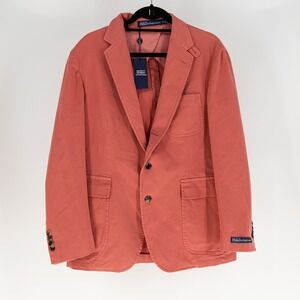 NEW Polo Ralph Lauren Men's Cotton Stretch Single Breasted Blazer Jacket Red 42R
